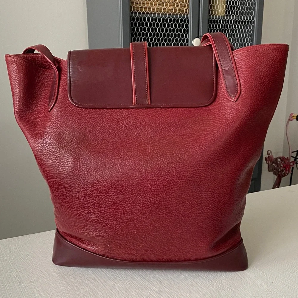 Cartier Burgundy Red Leather Tote - Authentic Vintage Luxury - Picture 7 of 16